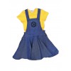 Conjunto Minions Feminino Jardineira + Camiseta