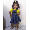 Conjunto Minions Feminino Jardineira + Camiseta